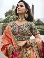 Multicolor Banarasi Silk Lehenga Choli